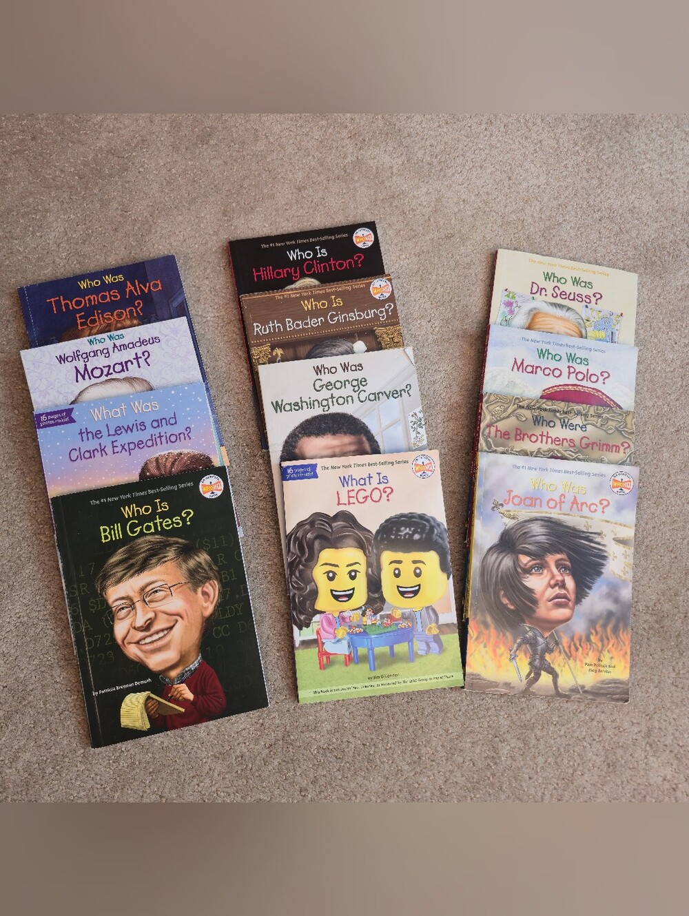 Lot of 12 Who/What/Where Was Biography History chapter books -  Who's Who